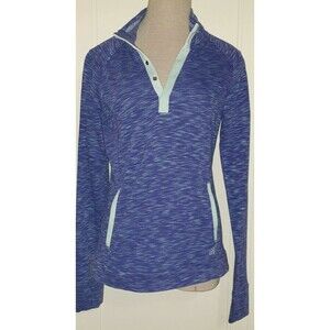 Avalanche Women's Small Pullover Loma Snap Long Sleeve Mock Neck Purple w/ thumb